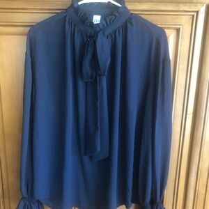 Elegant Navy Blue Women's Top